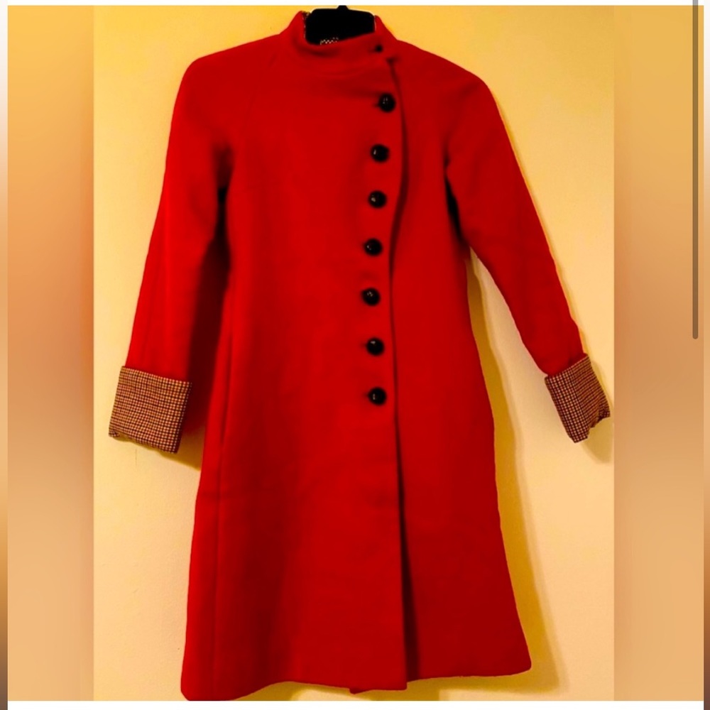 🔥 RARE L.A.M.B. Limited Edition Red Wool Coat – Y2K Vintage 🔥 Size 0